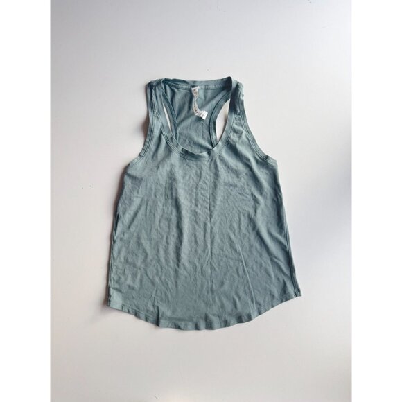 LULULEMON Mystic Green Pima Cotton Racerback Love Tank II Top, Size 4 - Picture 8 of 13